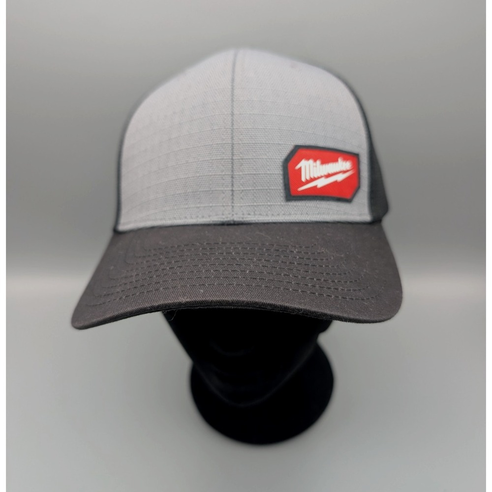 Milwaukee Tools Gridiron Hat Adjustable Snapback 505 Black/Gray Mesh Trucker Hat - Picture 4 of 7